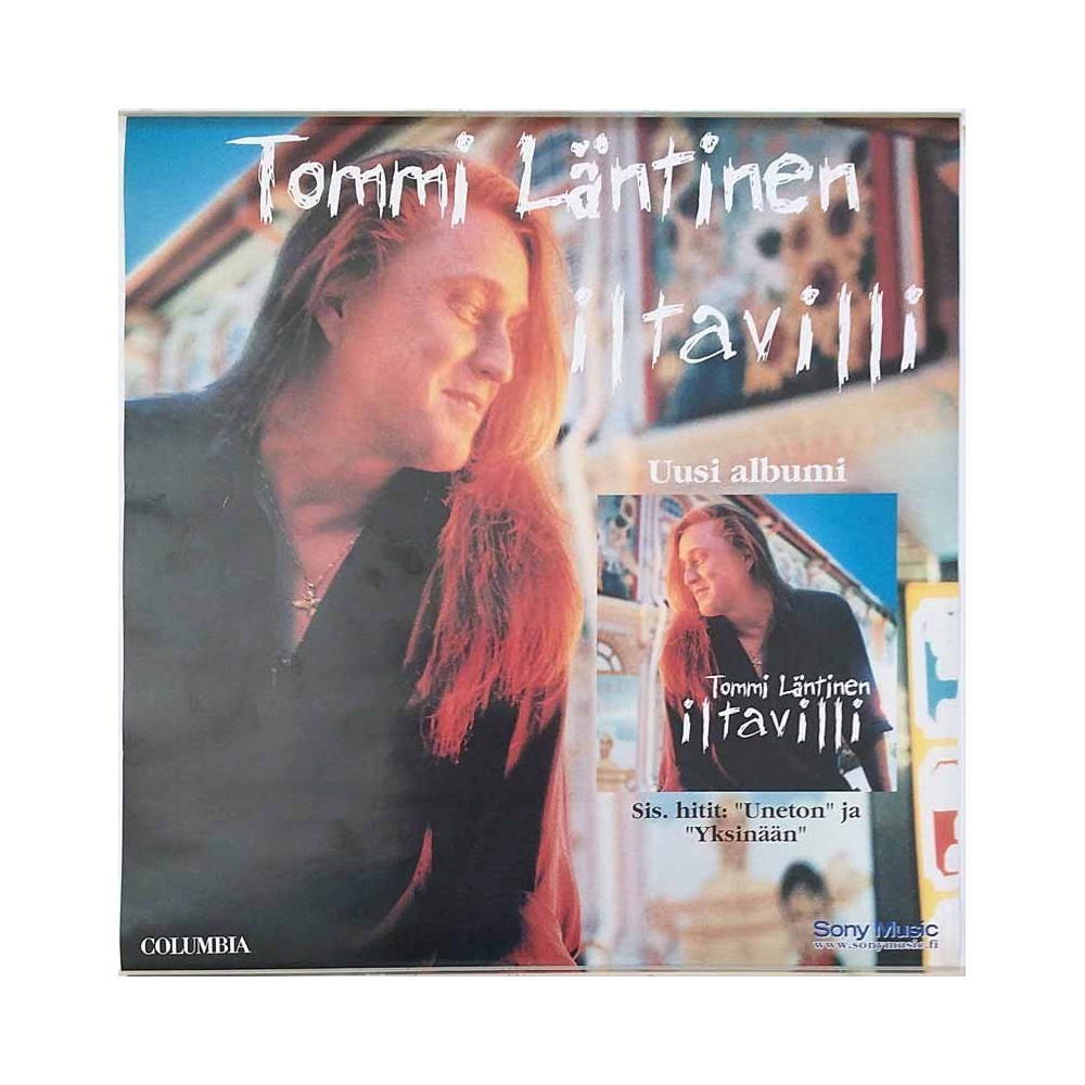 Läntinen Tommi, Iltavilli, Promo Poster, year 1999 width 49cm  height 49 cm Promojuliste 49cm x 49cm