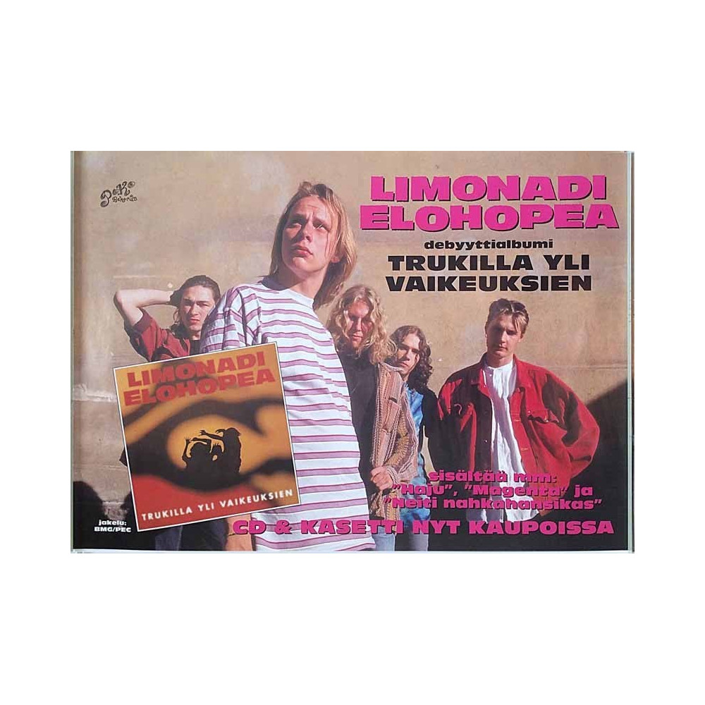 Limonadi Elohopea, Trukilla : debyytialbumi juliste 41cm x 28cm - Juliste