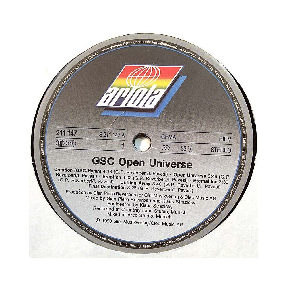 GSC 1990 211 147 Open Universe vinyl LP no cover
