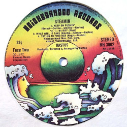 Rastus 1972 NH 3002 Steamin' vinyl LP no cover