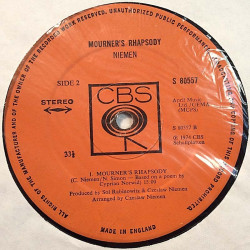Niemen 1974 S 80557 Mourner's Rhapsody vinyl LP no cover