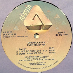 Ohio Players: Everybody Up  kansi Ei kuvakantta levy VG kanneton LP