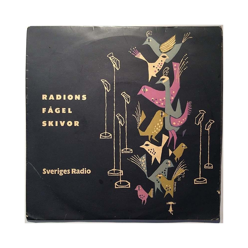 Radions fågel skivor 1956 RFEP 217 mm. fasaani, kirjokerttu, hemppo, harmaasirkku second hand single