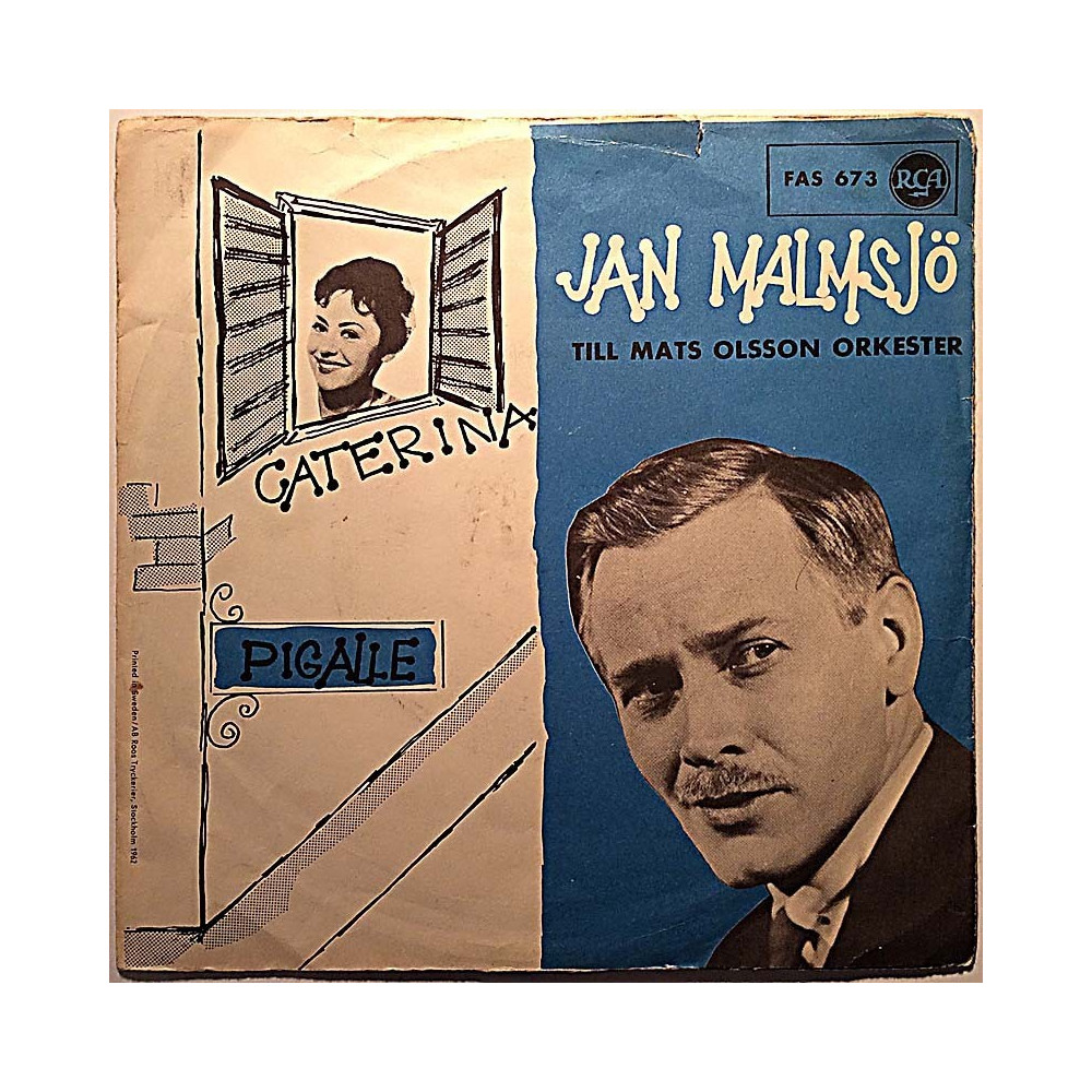 Jan Malmsjö Till Mats Olsson Orkester 1962 FAS 673 Caterina / Pigalle second hand single