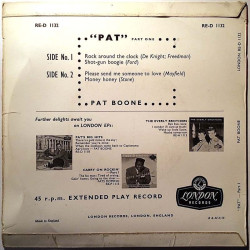 Boone Pat 1958 RE-D 1132 "Pat" Part 1 EP second hand single