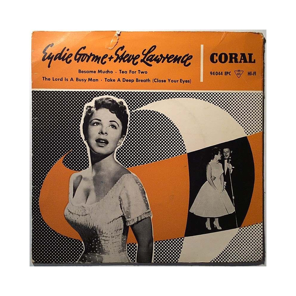 Eydie Gorme + Steve Lawrence: Bésame Mucho EP  kansi VG- levy VG käytetty vinyylisingle PS