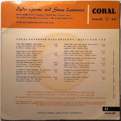 Eydie Gorme + Steve Lawrence: Bésame Mucho EP  kansi VG- levy VG käytetty vinyylisingle PS
