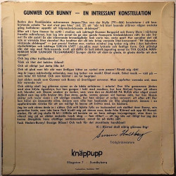 Gunwer Bergqvist - Bunny Blom: Jag Räknar Dina Fräknar  kansi VG+ levy VG+ käytetty vinyylisingle PS