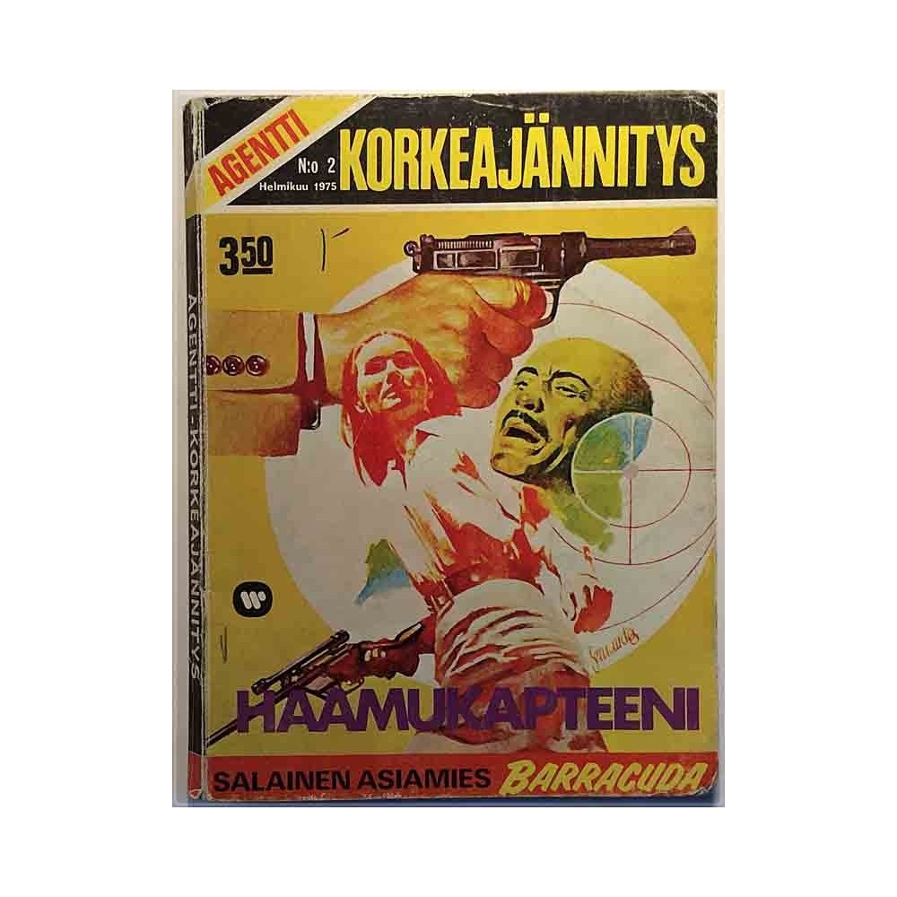 Agentti Korkeajännitys 1975 Helmikuu Haamukapteeni, salainen asiamies Barracuda used magazine