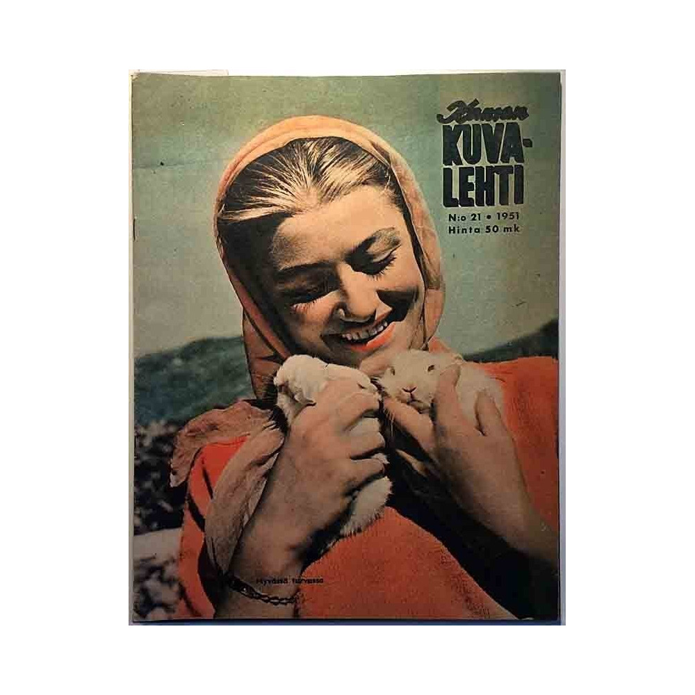 Kansan Kuvalehti 1951 N:o 21 Hyvässä turvassa begagnade magazine