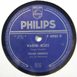 Hersholt Holger Hawaiikitara: Käärmeenlumooja / Waikiki blues  kansi paperikansi/muovitasku levy G+ savikiekko gramofonilevy