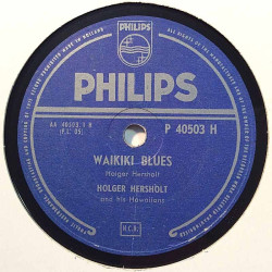 Hersholt Holger Hawaiikitara: Käärmeenlumooja / Waikiki blues  kansi paperikansi/muovitasku levy VG savikiekko gramofonilevy
