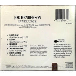 Henderson Joe 1964 CDP 7 84189 2 Inner Urge Used CD