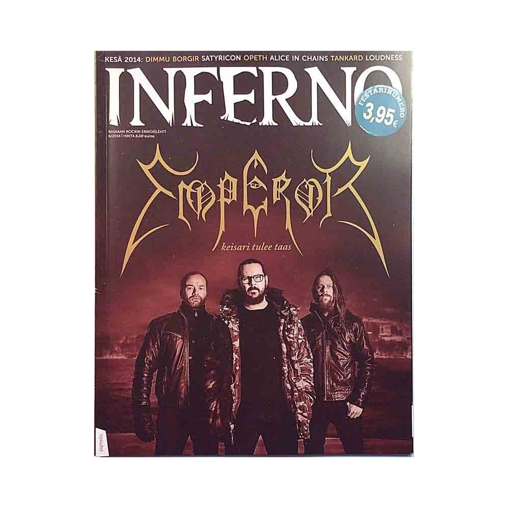 Inferno 2014 Kesä Emperor, Dimmu Borgir, Satyricon, Opeth aikakauslehti