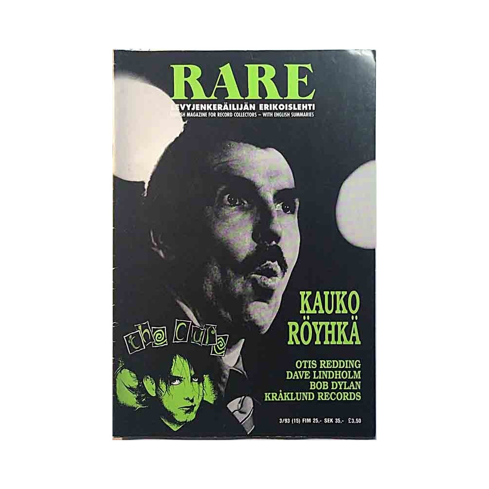 RARE 1993 3 Kauko Röyhkä, Cure, Dave Lindholm aikakauslehti