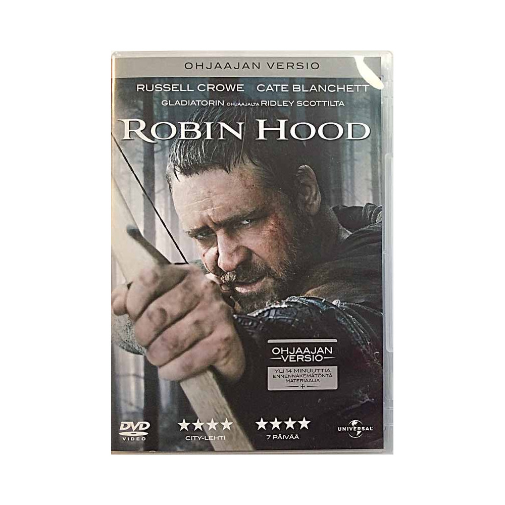DVD - Elokuva 2010  Robin Hood, ohjaajan versio 14 extraminuuttia Used DVD
