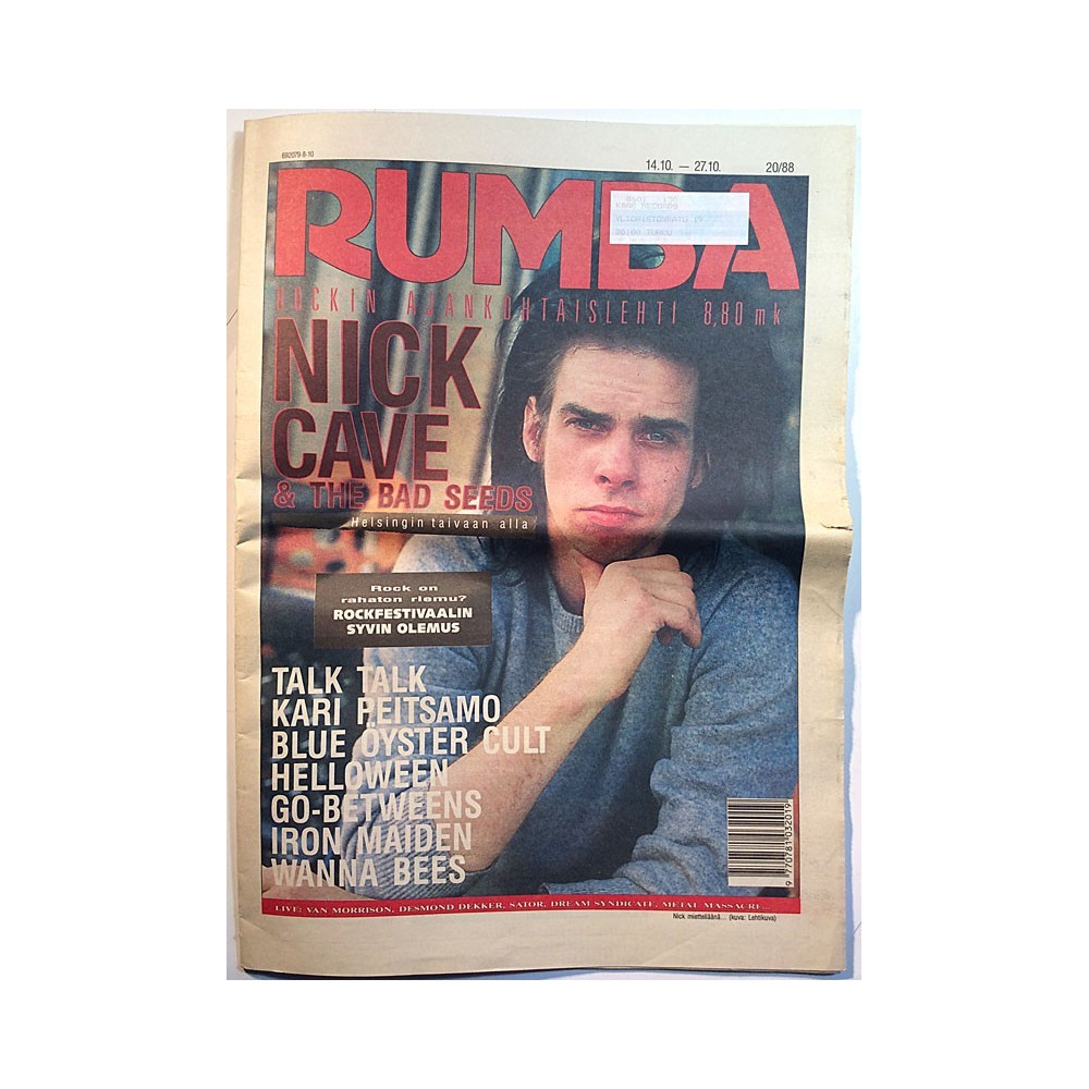 Rumba rockin ajankohtaislehti : Nick Cave, Talk Talk, Kari Peitsamo, BÖC, Iron Maiden - begagnade magazine