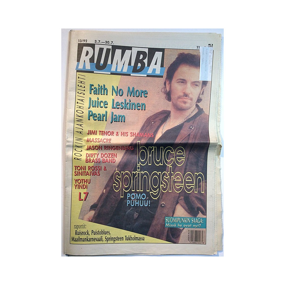 Rumba rockin ajankohtaislehti : Faith No More, Juice Leskinen, Pearl Jam - used magazine