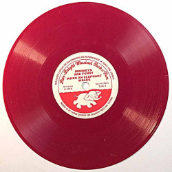 punainen värivinyyli: Who's In The Zoo / Monkeys Are Fun / When An Elephant Walks  kansi Ei kuvakantta levy VG+ käytetty 78-kier