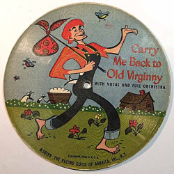 With vocal and full orchestra: Camptown Races / Carry me back to old Virginny  kansi Ei kuvakantta levy F käytetty 78-kierros si