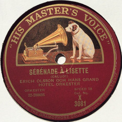 Erich Olsson Och Hans Grand Hotel Orkester 1950’s X 3081 Spela Zigenare / Serenade Lisette shellac 78 rpm record