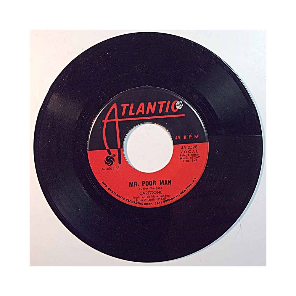 Cartoone 1969 45-2598 Mr. Poor Man / Knick Knack Man second hand single