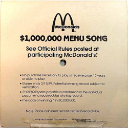 Play this records now! 1988  You could WIN $1.000.000 instantly! second hand single