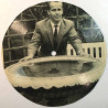 Postikorttilevy leikattu pyöreäksi 15cm 1958  Kalevi Korpi; Lumous begagnad singelskiva