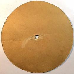 Postikorttilevy leikattu pyöreäksi 15cm 1950’s  Sveitsiläinen kaupunki kaupunkikuva begagnad singelskiva