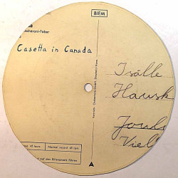 Postikorttilevy leikattu pyöreäksi 15cm 1960’s  Koira-aihe, Casetta in Canada second hand single