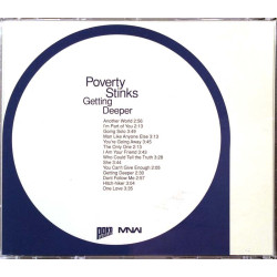 Poverty Stinks 1991 POKOCD 71 Getting Deeper Used CD