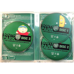 DVD - TV sarja: South Park kausi 7 complete seventh season 3DVD  kansi EX levy EX Käytetty DVD