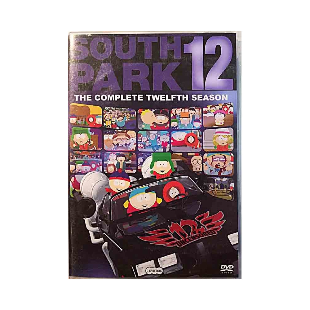 DVD - TV sarja: South Park kausi 12 complete twelfth season 3DVD  kansi EX levy EX Käytetty DVD
