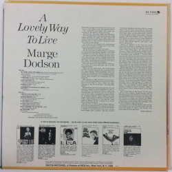 Dodson Marge :  A Lovely Way To Live  1968 60L DECCA tuotelaji: KLP
