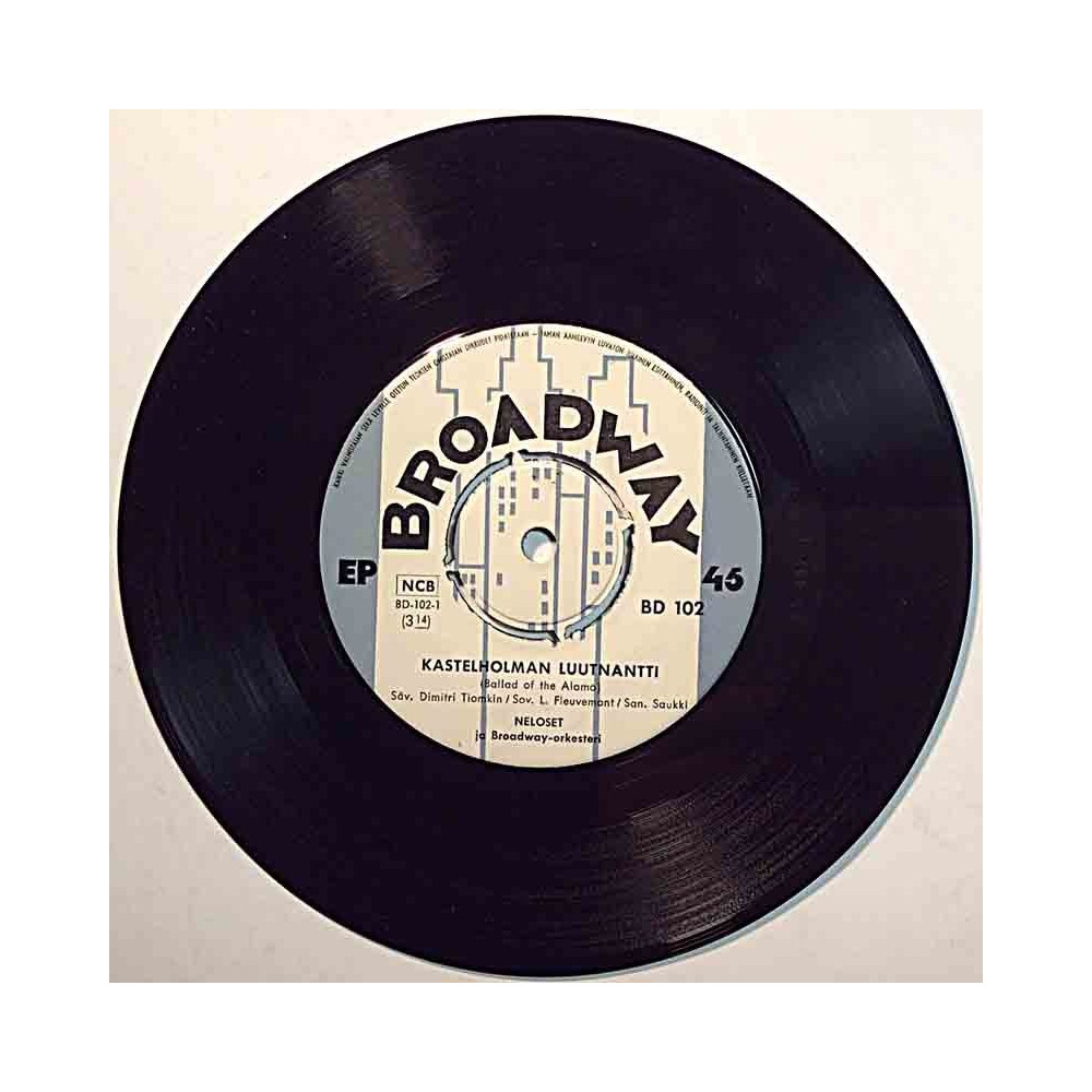 Neloset 1961 BD 102 Kasteholman luutnantti / Pohjan poika second hand single