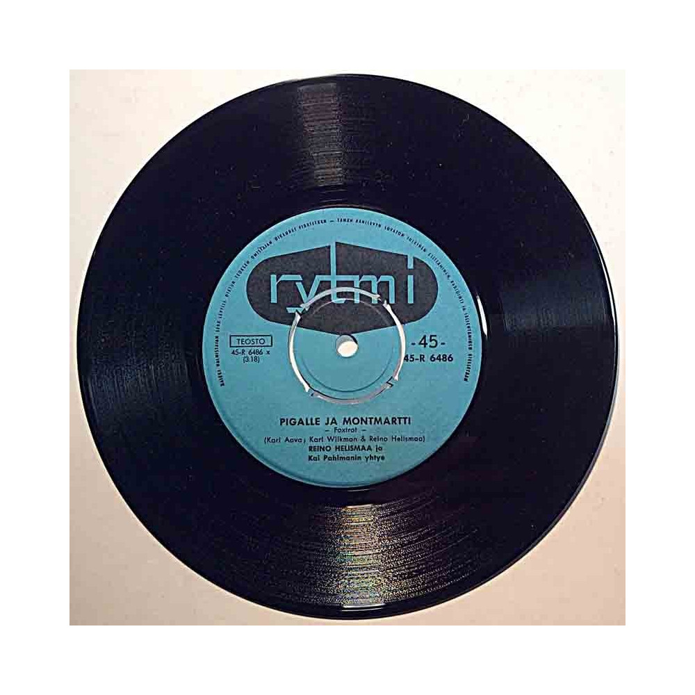 Helismaa Reino ja Kai Pahlmanin yhtye 1963 45-R 6486 Pigalle Ja Montmartti / Seutulan Polkka second hand single