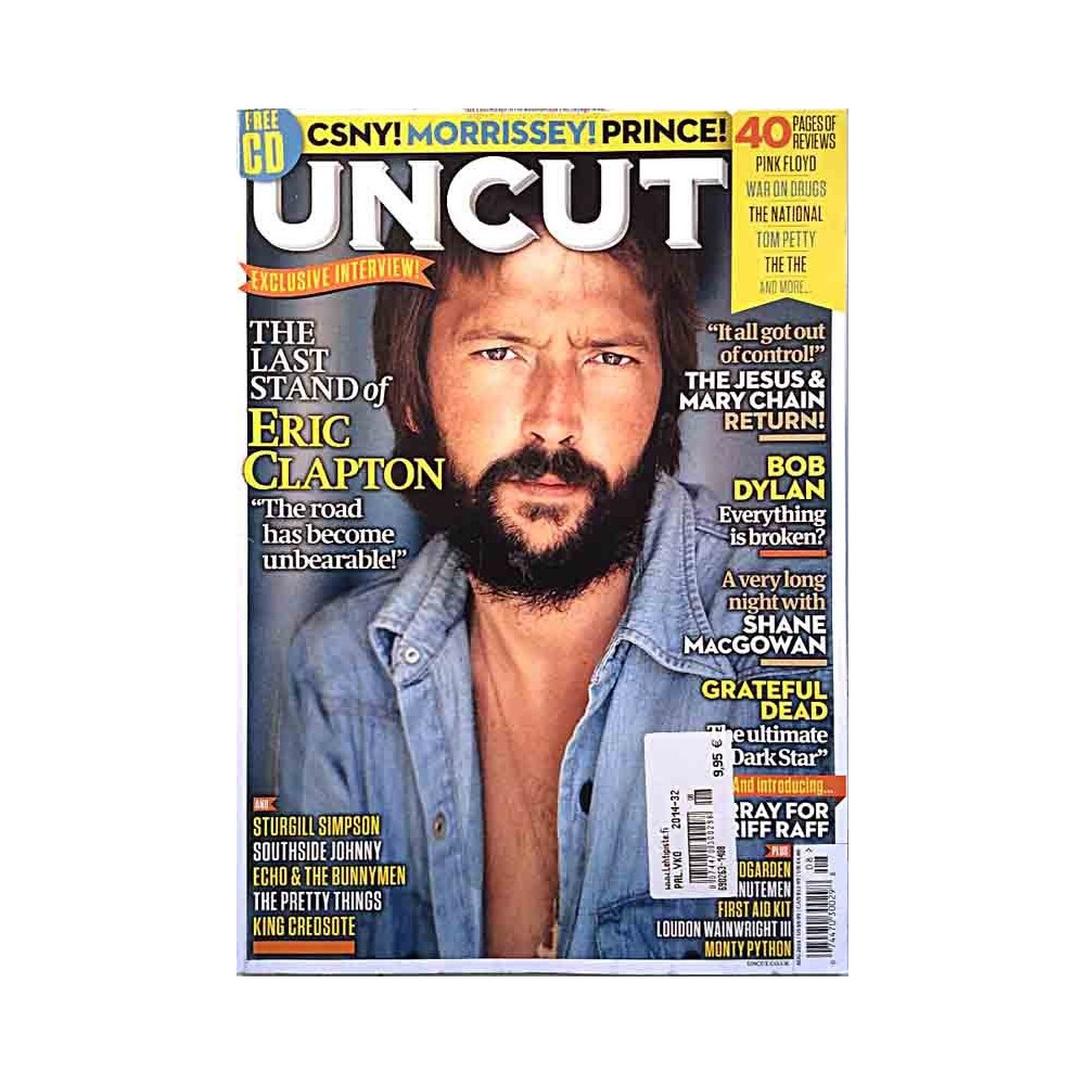 Uncut 2014 AUG Eric Clapton, Bob Dylan, Grateful Dead used magazine