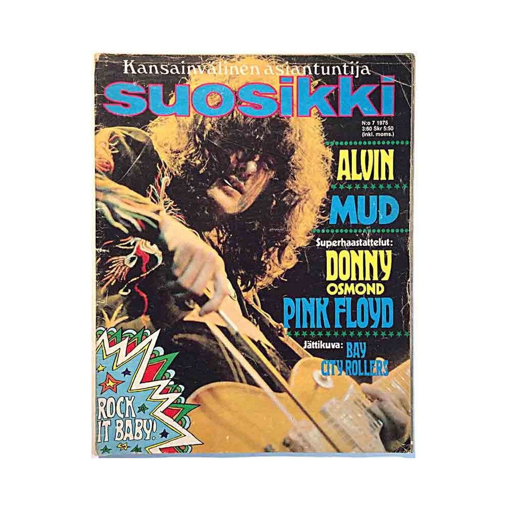 Suosikki 1975 7 Pink Floyd, Janis Joplin, Ile Kallio begagnade magazine