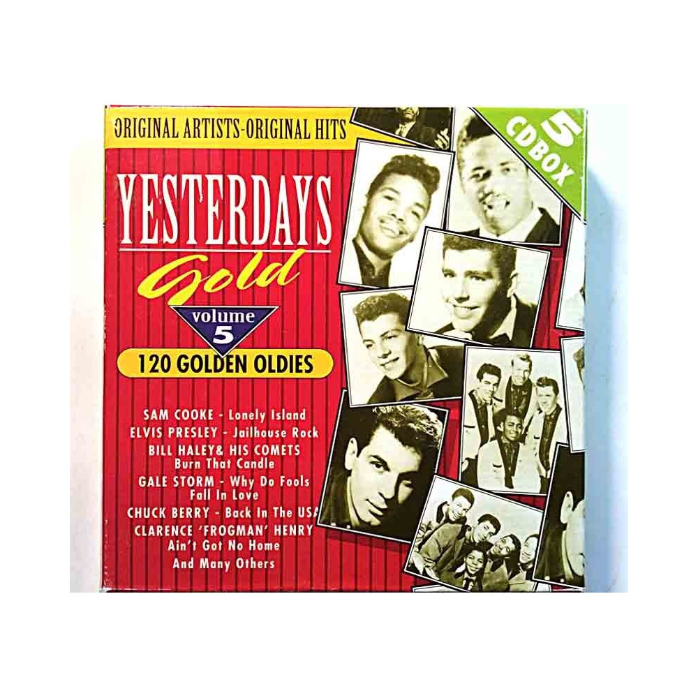 Chordettes, Impalas, Gale Storm +++ 1990’s YDG 2555 Yesterdays Gold Volume 5, 120 Golden Oldies 5CD Used CD