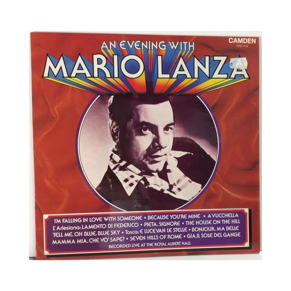 Lanza Mario :  An Evening With  1961 VIIHDE CAMDEN  kansi  EX levy  EX