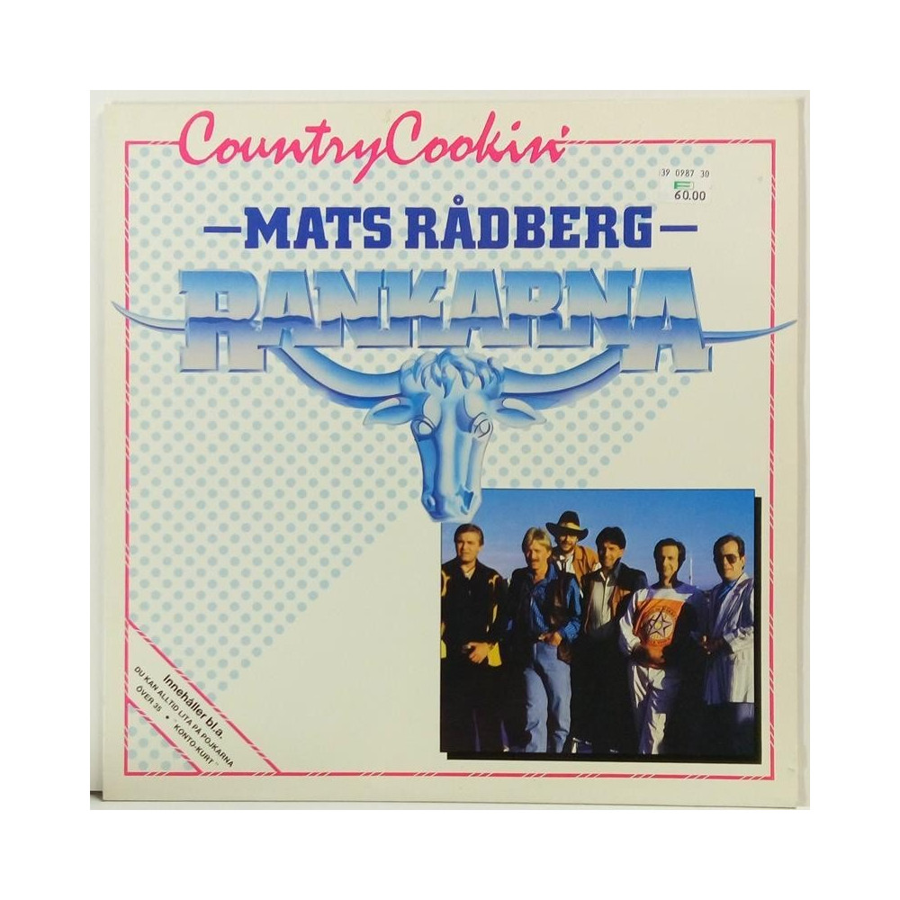 Rankarna Mats Rådberg :  Country Cookin’  1987 COUNTRY MARIANN  kansi  EX levy  EX