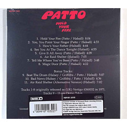 Patto 1971 REPUK 1032 Hold Your Fire + 3 bonus tracls CD