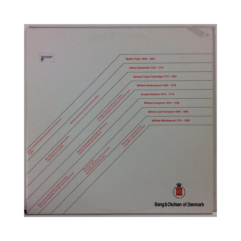 Various Artists :  Bang & Olufsen of Denmark  1980 MAINOSLEVY PHILIPS tuotelaji: KLP