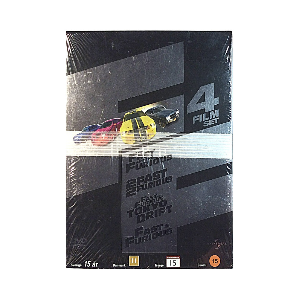 DVD - Elokuva : Fast & Furious Collection 4 film set DVD - uusi DVD