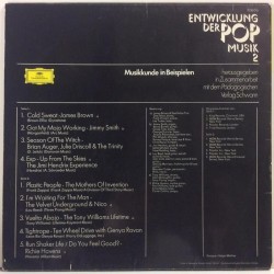Various Artists :   Musikkunde In Beispielen - Entwicklung Der Pop Musik 2  1970 60L DEUTSCHE GRAMM tuotelaji: KLP