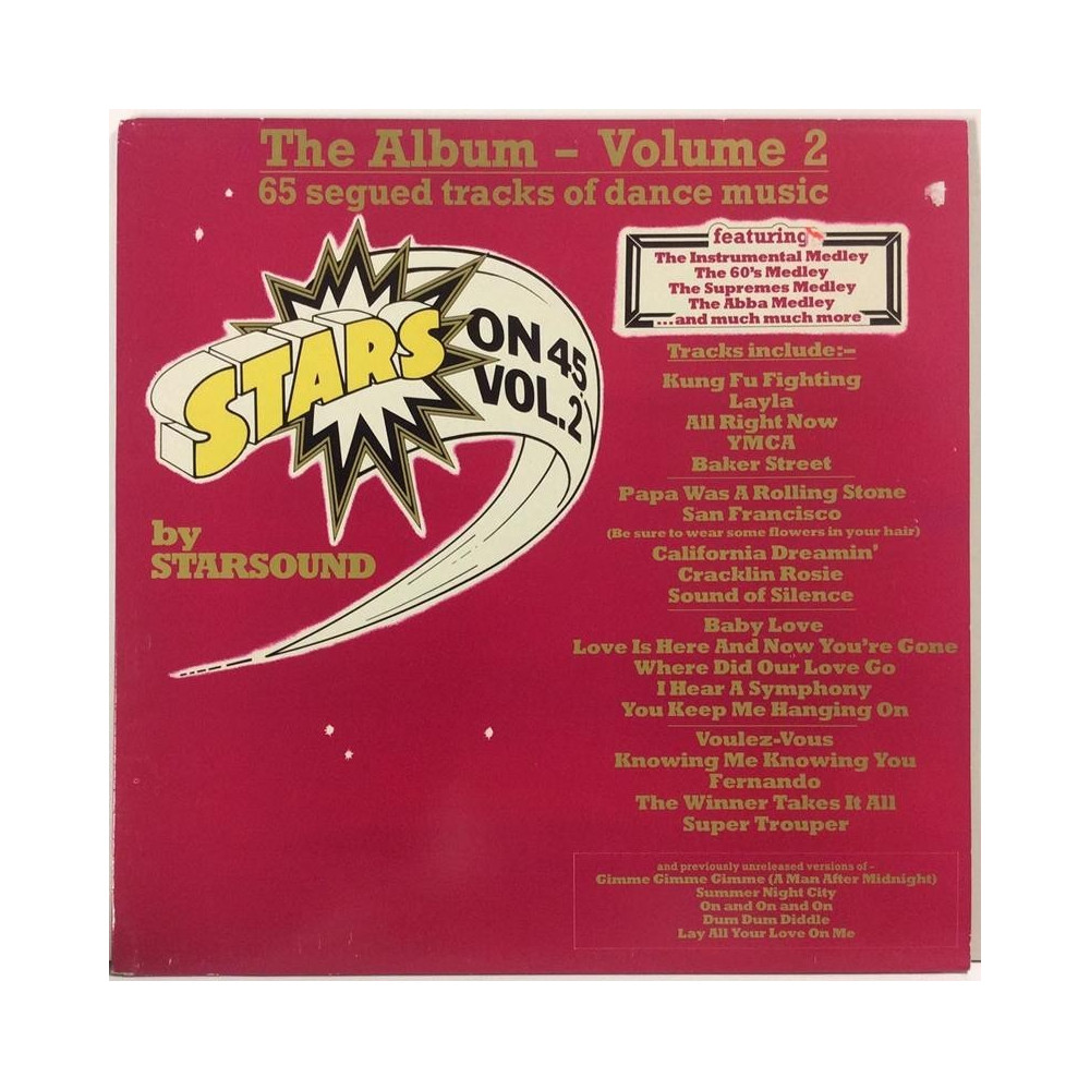 Starsound :  Stars On 45 vol.2  1981 80L CBS tuotelaji: KLP