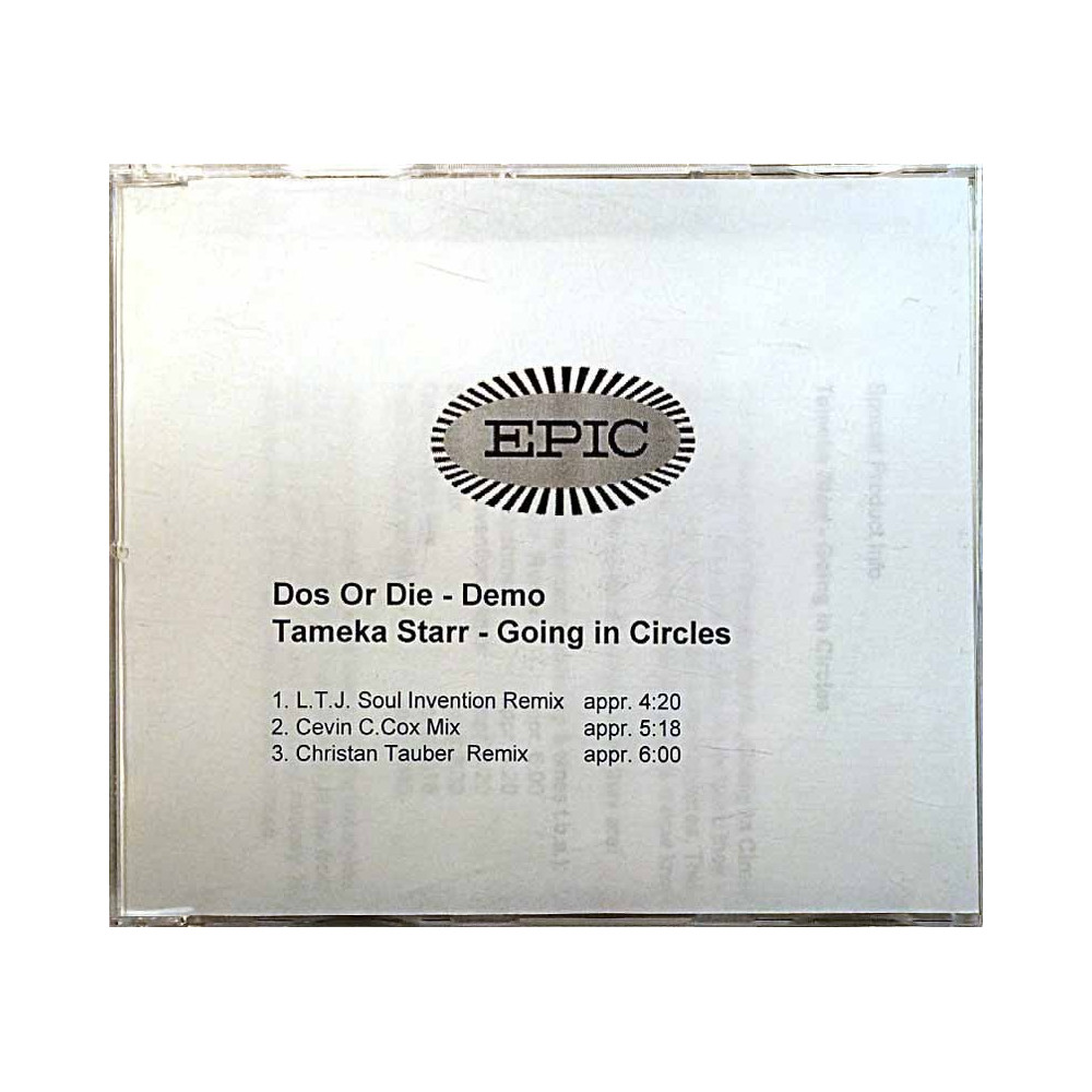Starr Tameka: Going In Circles cd-single promo kansivihko VG+ CD:n kunto VG+ Käytetty CD