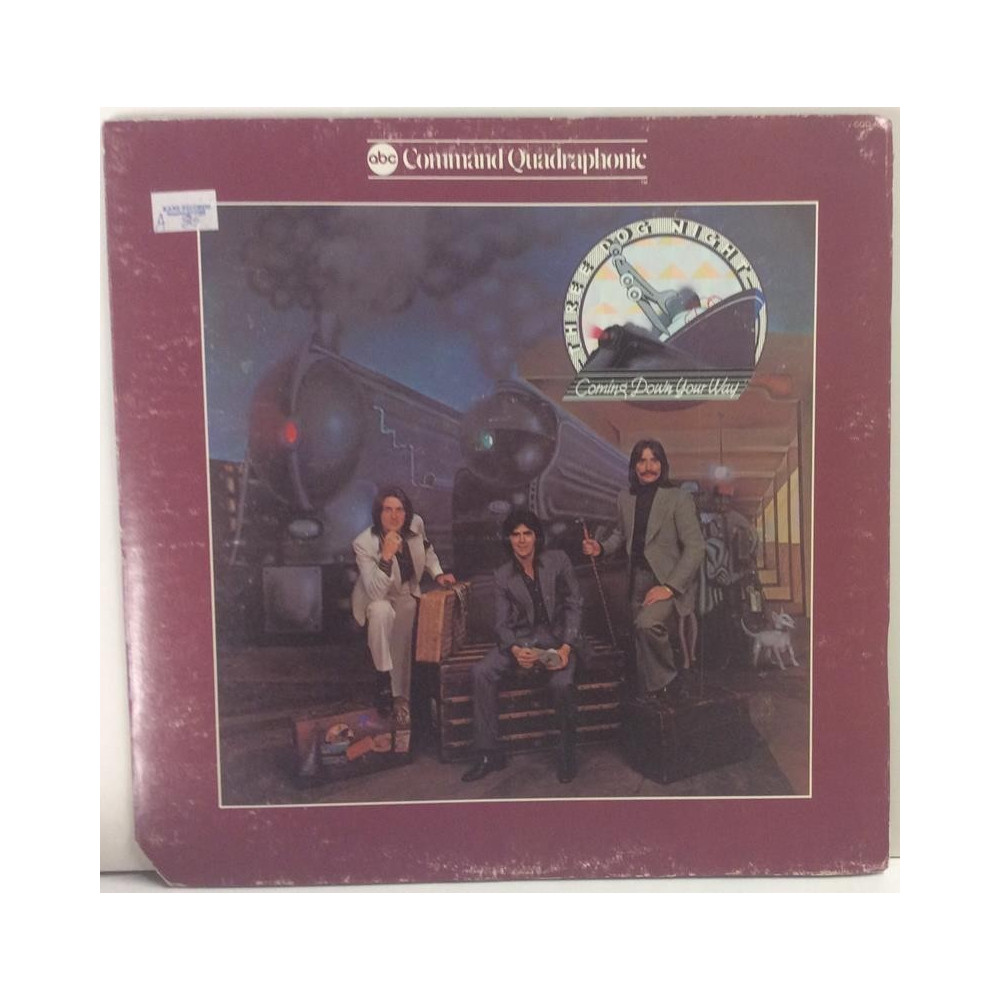 Three Dog Night :  Coming Down Your Way  1975 70L ABC RECORDS  kansi  VG levy  EX