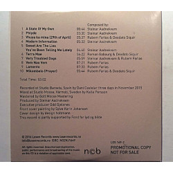 Aadnekvam Steinar 2016 LOS 149-2 Freedoms Trio pahvikantinen promo albumi CD