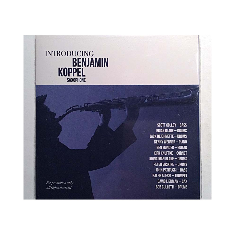 Koppel Benjamin, saxophone 2010’s  Introducing pahvikantinen promo albumi CD